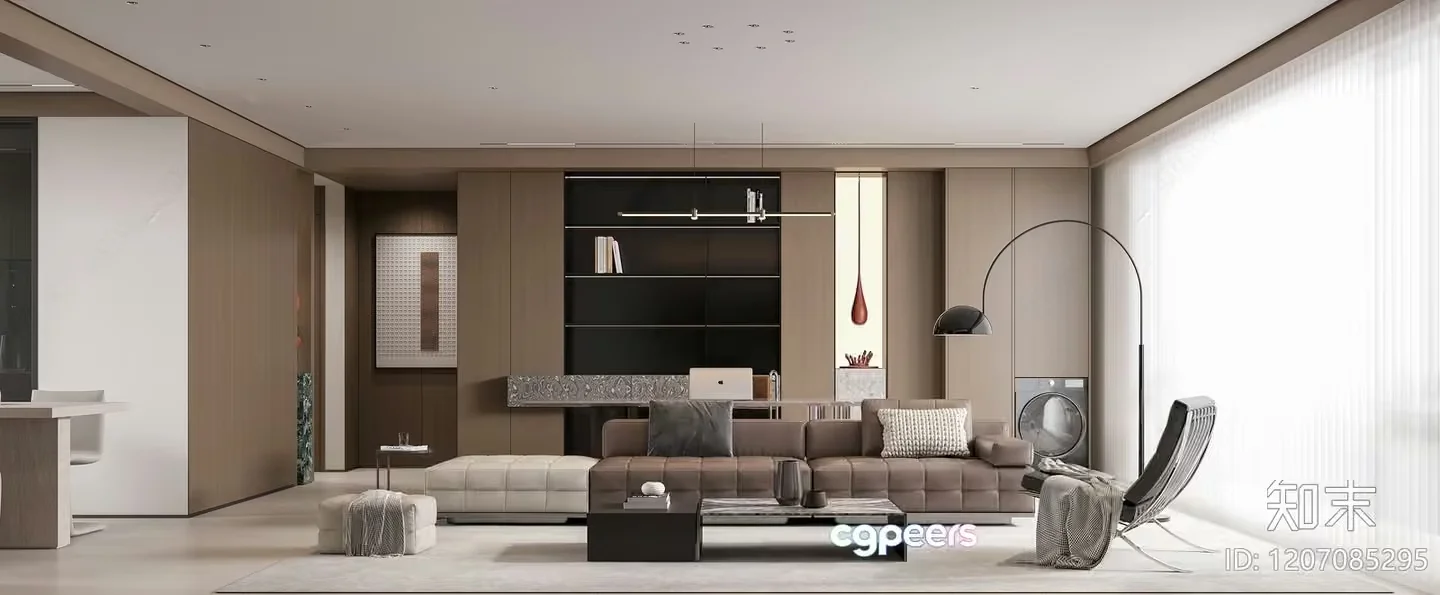 Modern Living Room 3D Model – 15046 – CORONA Render