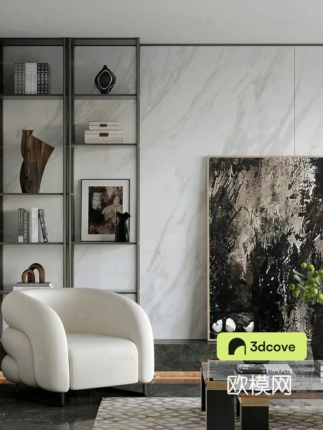 Modern leisure sofa single sofa coffee table
