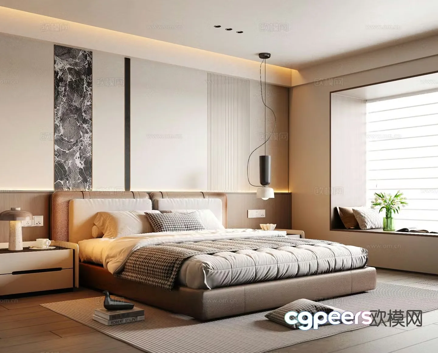 Italian style bedroom master bedroom 3d model