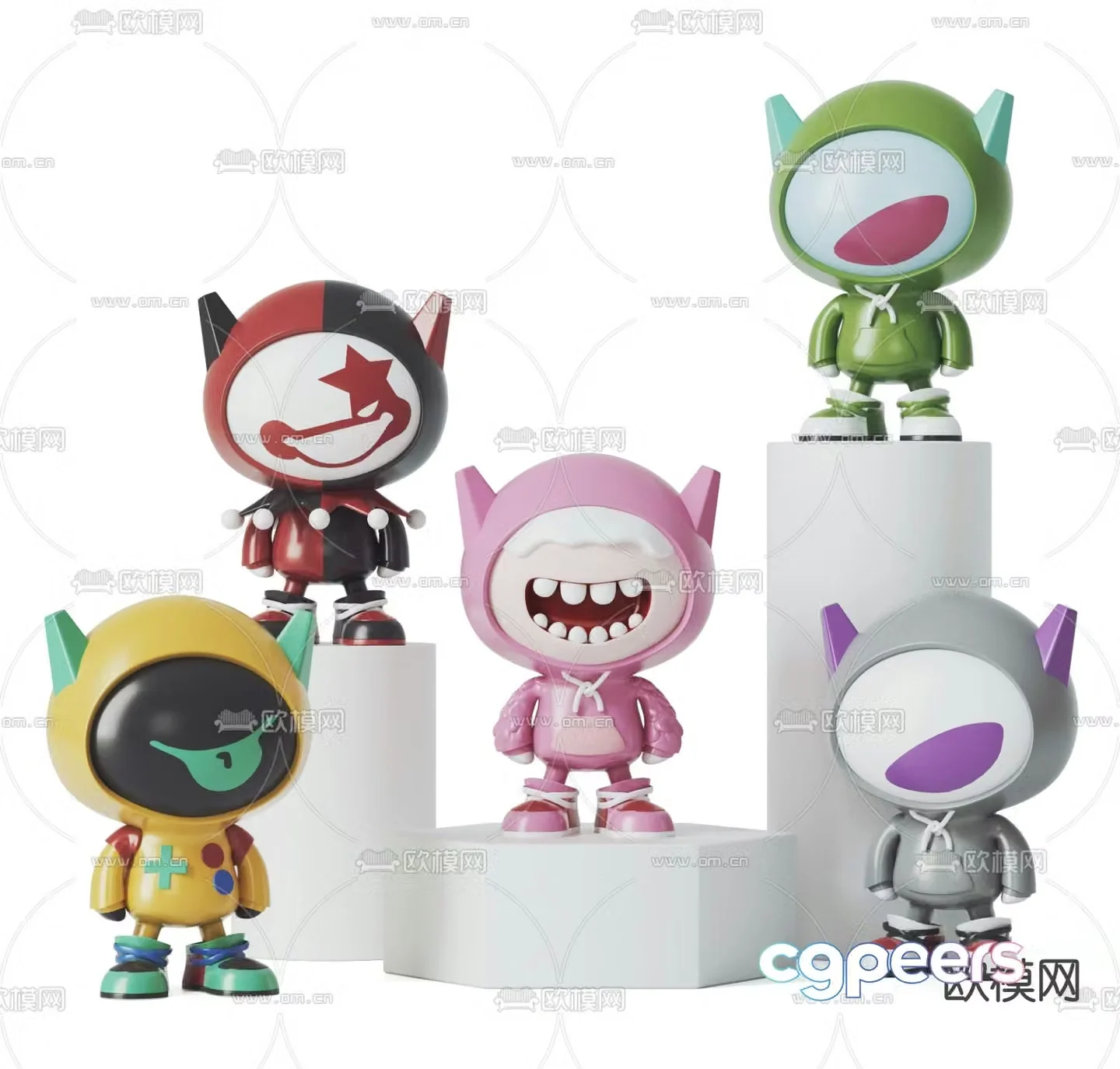 Modern cartoon toy ornaments 3d model