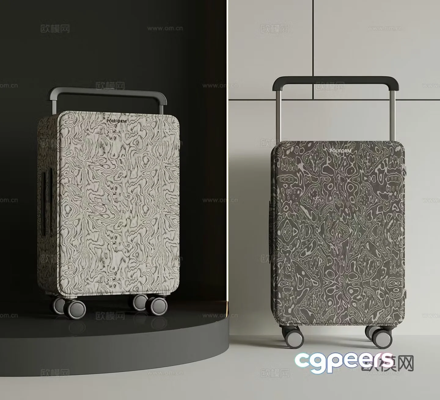 Modern suitcase 3d model