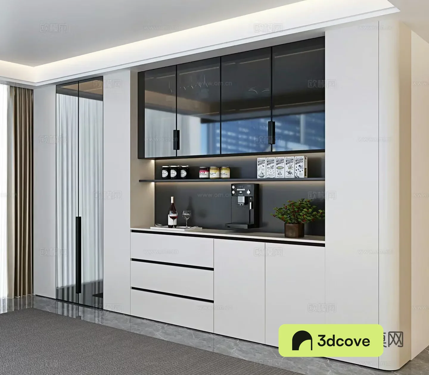 Modern sideboard wine cabinet