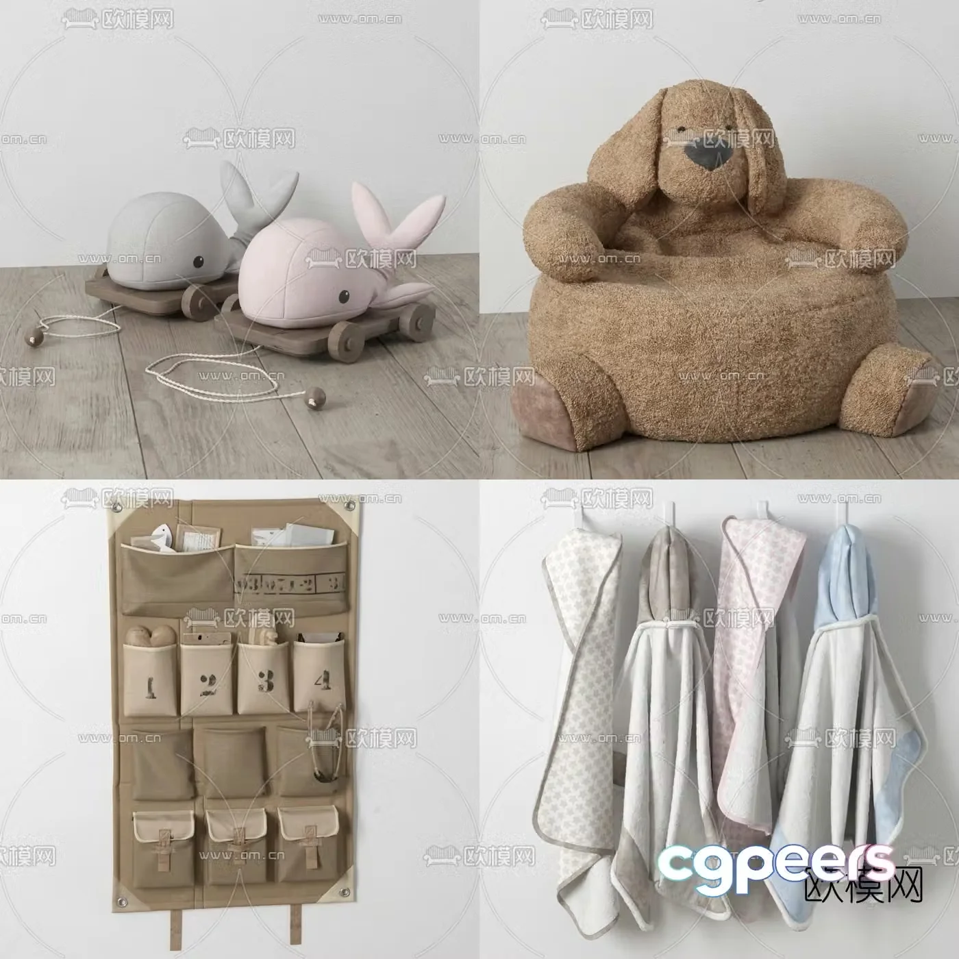 Nordic puppy lazy sofa baby clothes 3d model