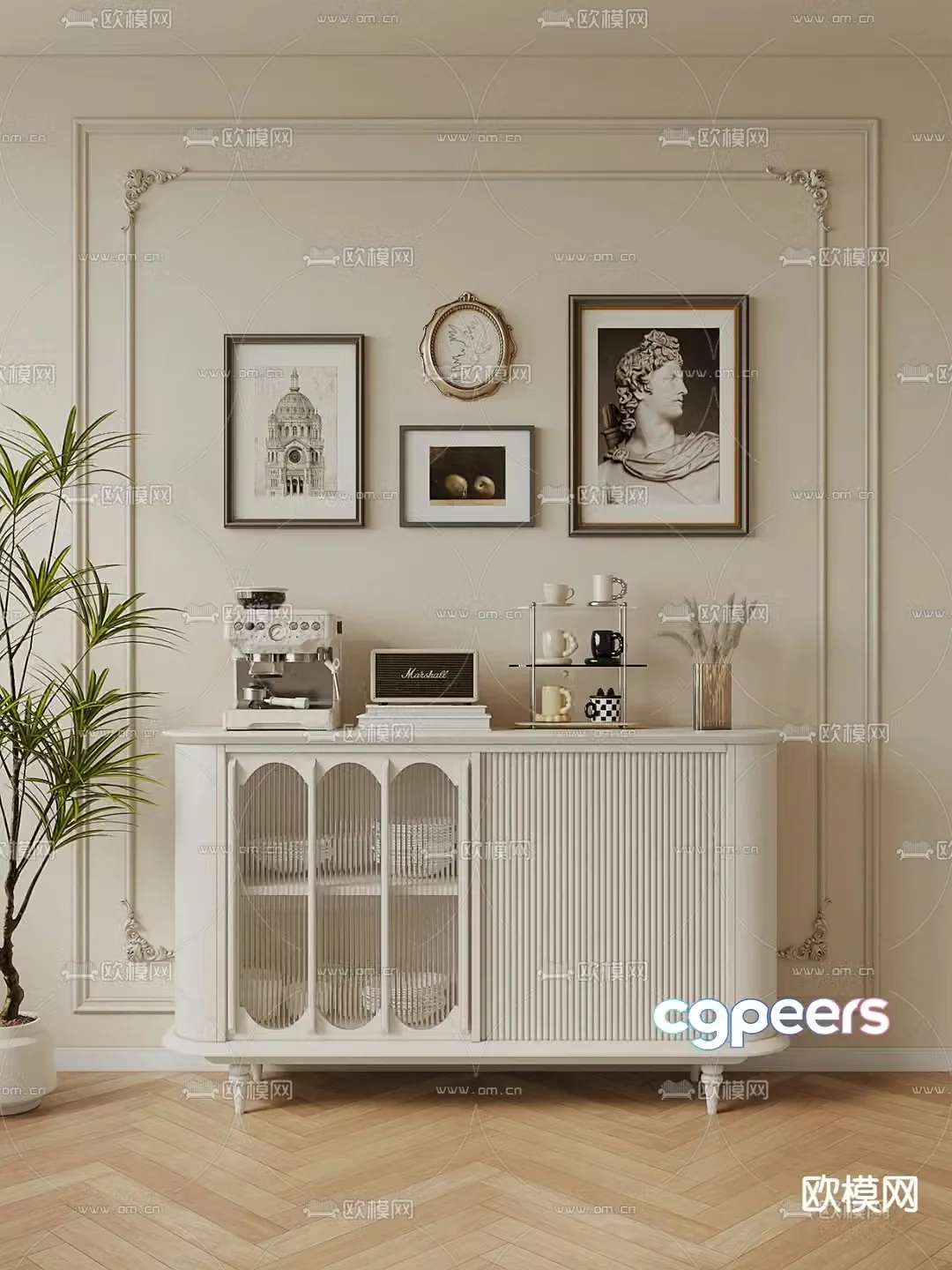 French sideboard 3d model