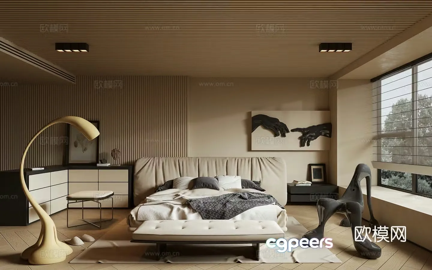 Modern bedroom 3d model