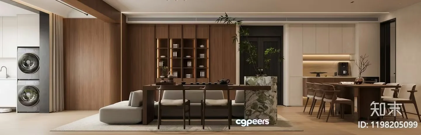 Modern Living Room 3D Model – 1062 – VRAY Render