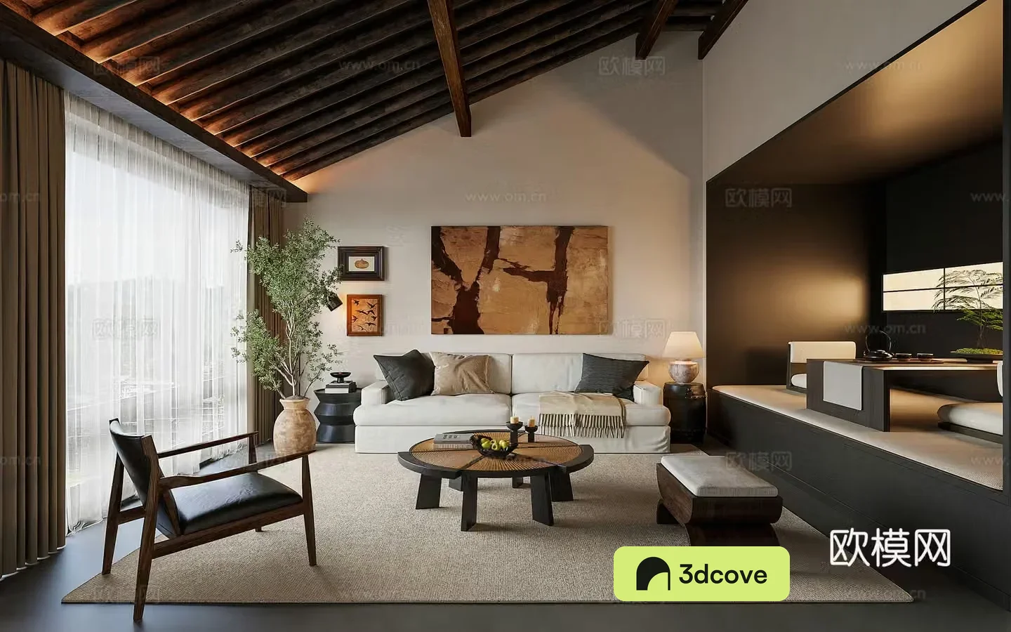 3D model of Tatami Tea Room Living Room of Tatami Tea Room in Middle Ages