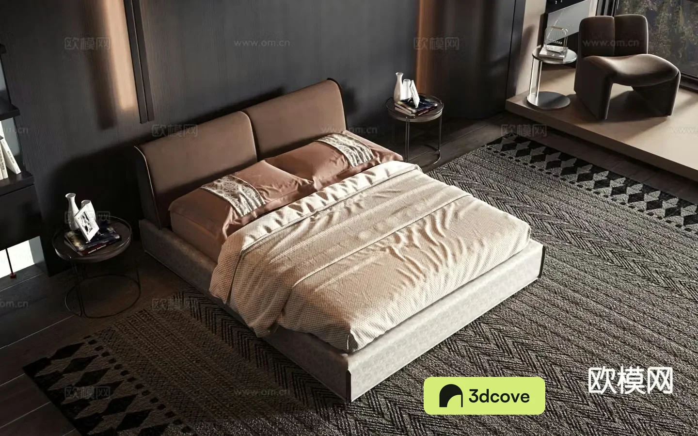 Modern double bed