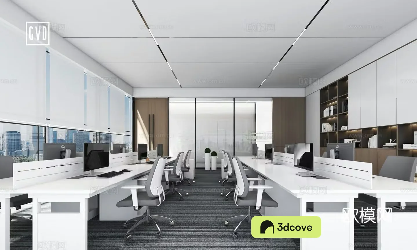 Modern office Simple office Fashion office Living area Custom office furniture Mi