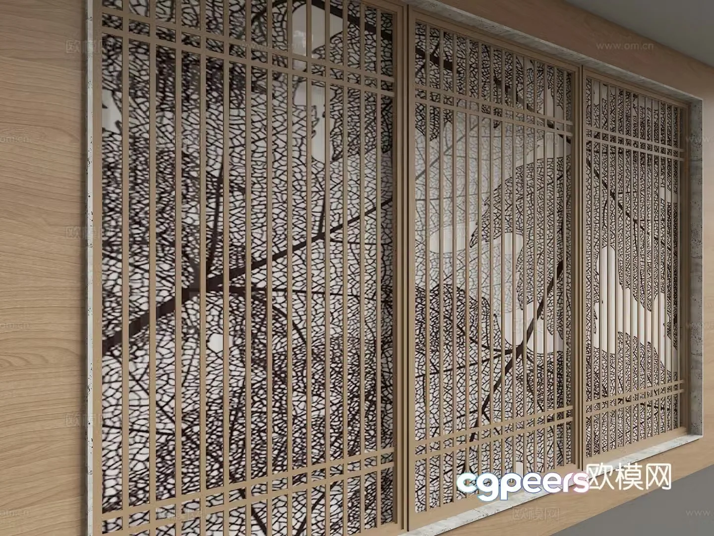 Modern background wall 3d model