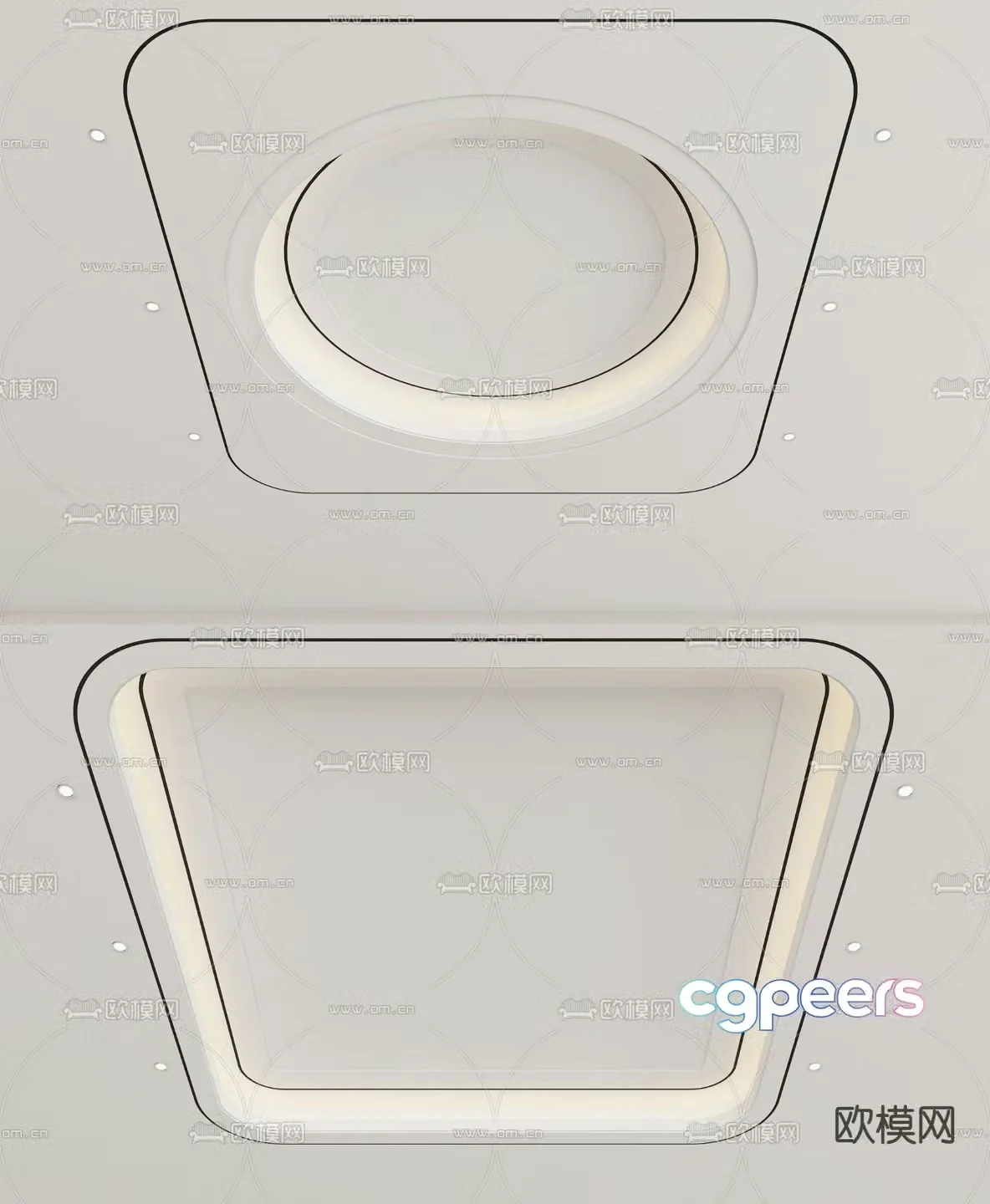 Modern ceiling 3d model