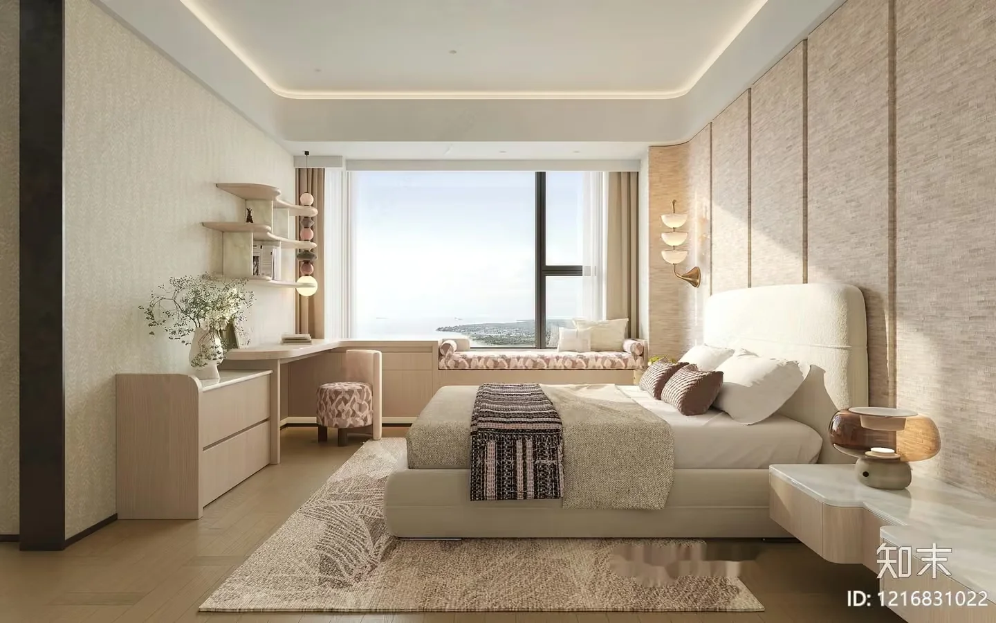 Cozy Bedroom 3D Model – 16448 – VRAY Render