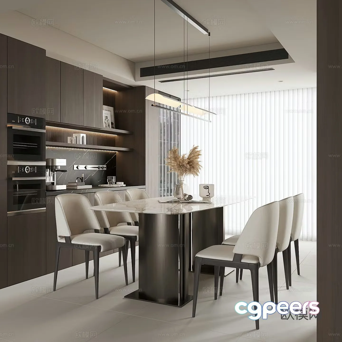 Modern restaurant 3d model