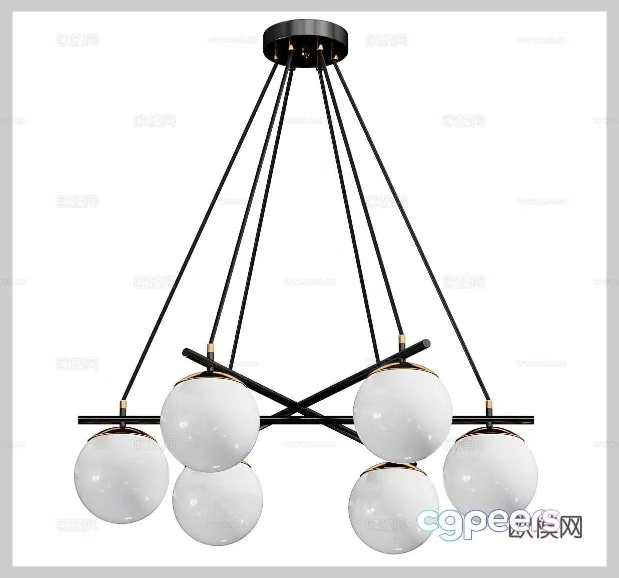 Multi-head chandelier Restaurant chandelier Bar chandelier Living room chandelier Hotel chandelier Decorative chandelier 3D model