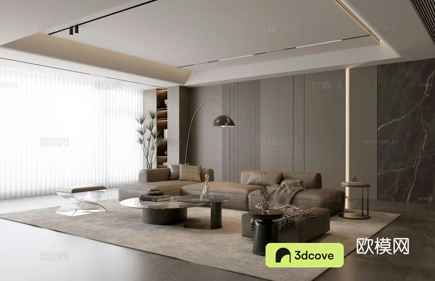 Italian living room sofa coffee table combination