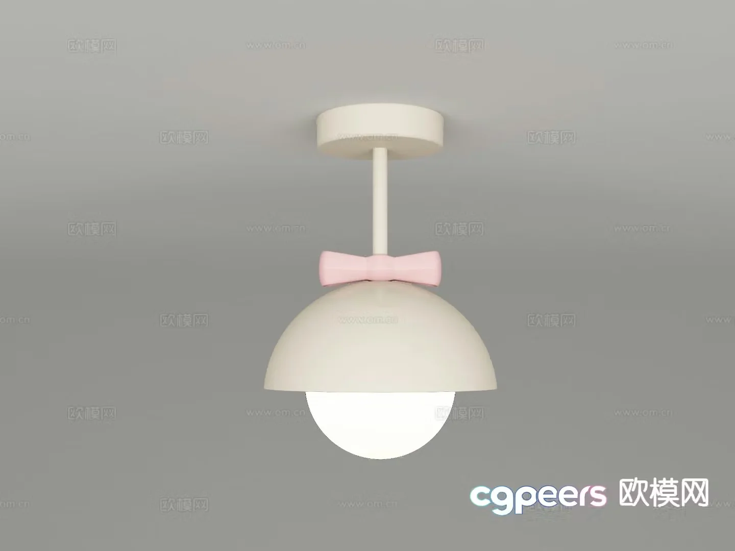 Cream style chandelier art chandelier 3d model