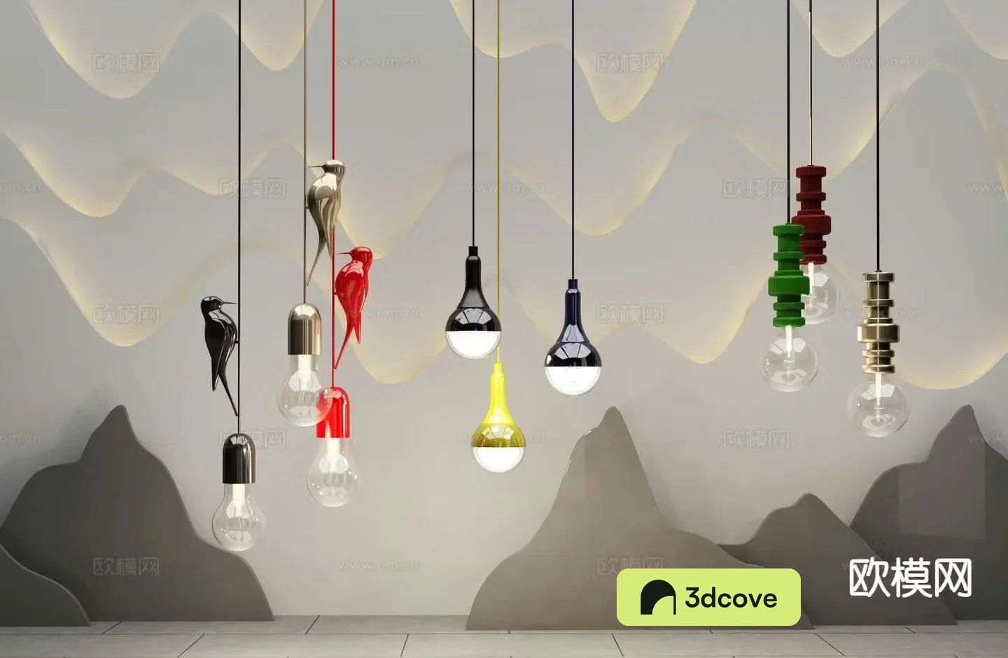 New Chinese style small chandelier Woodpecker chandelier