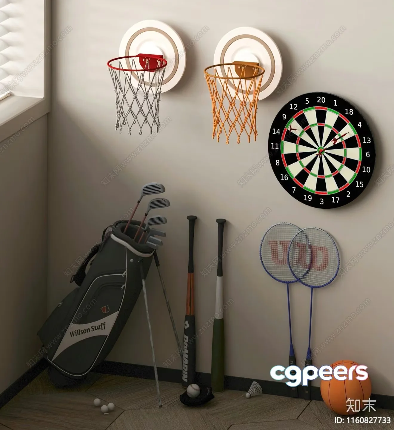 Sports Equipment 3D Model – 18372 – VRAY Render