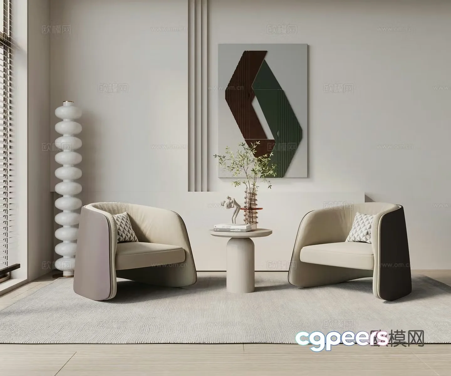 Modern leisure chair sofa chair 3d model