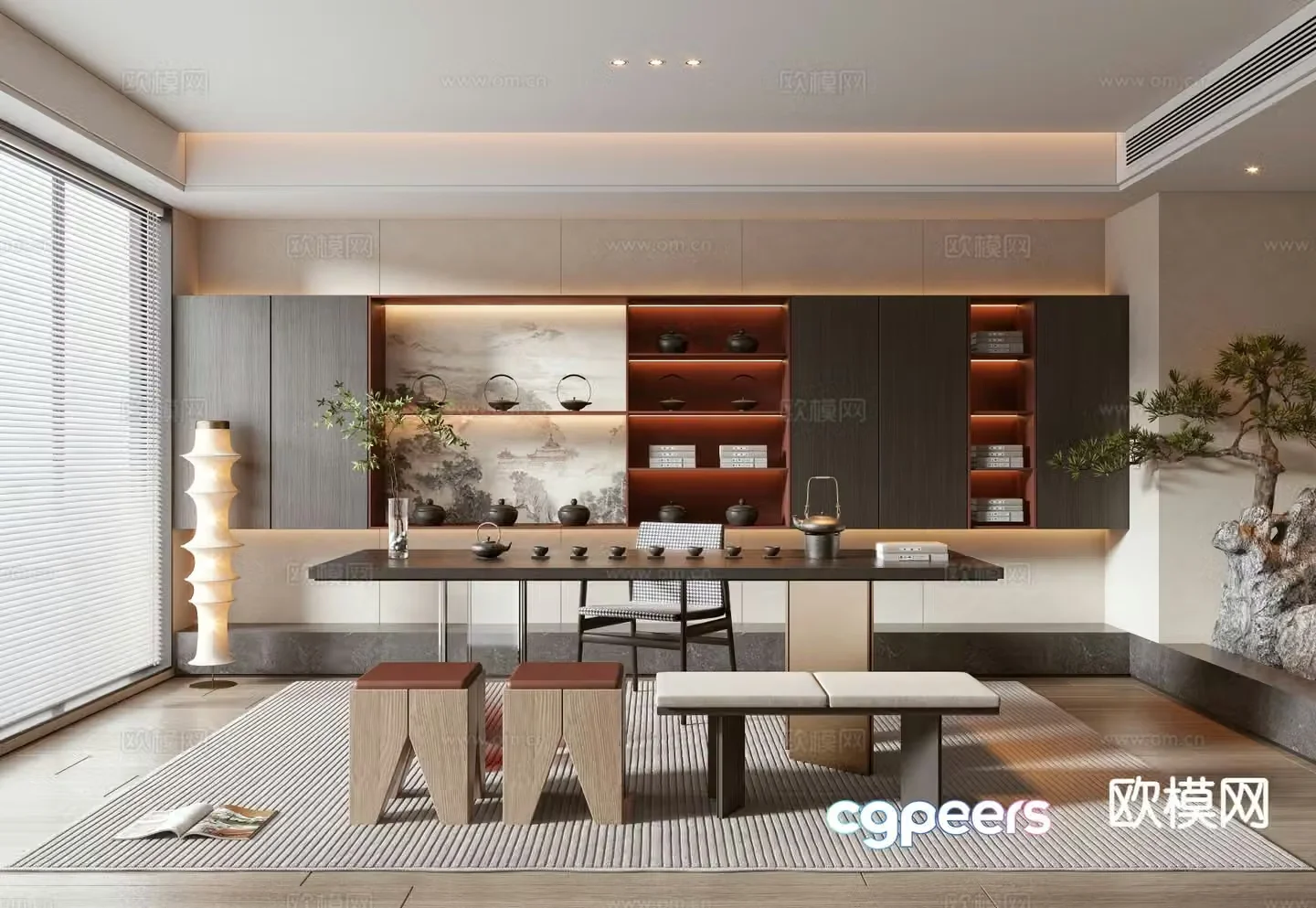 New Chinese tea room 3d model