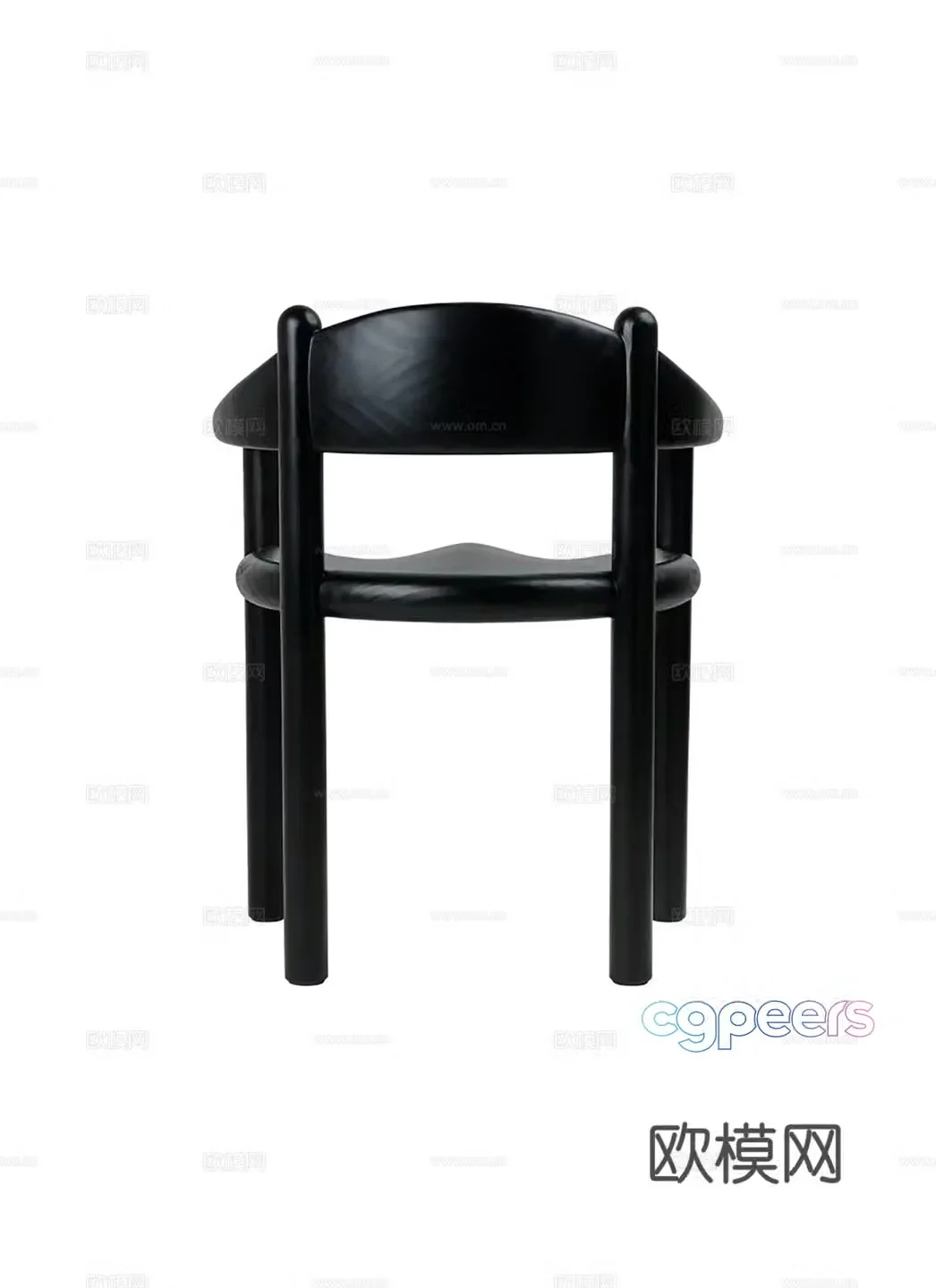 GUBI single chair dining chair leisure chair 3d model