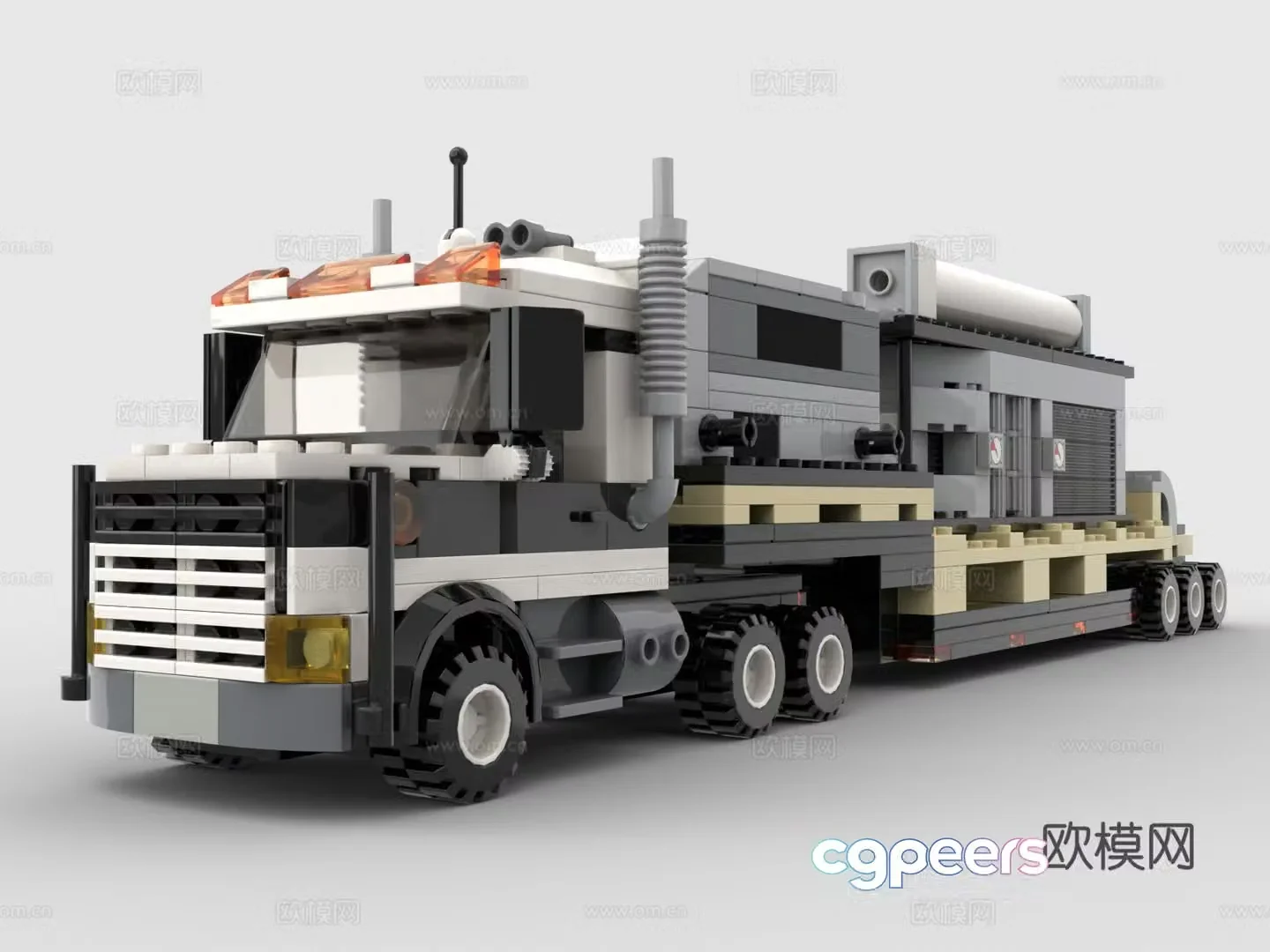 LEGO LEGO toys brick transporter truck truck 3d model