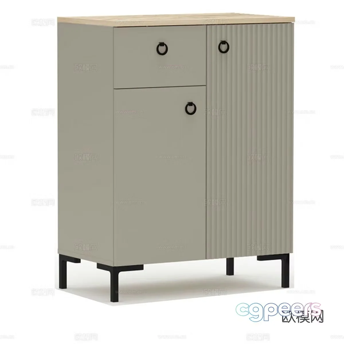 Modern chest of drawers side cabinet 3d model
