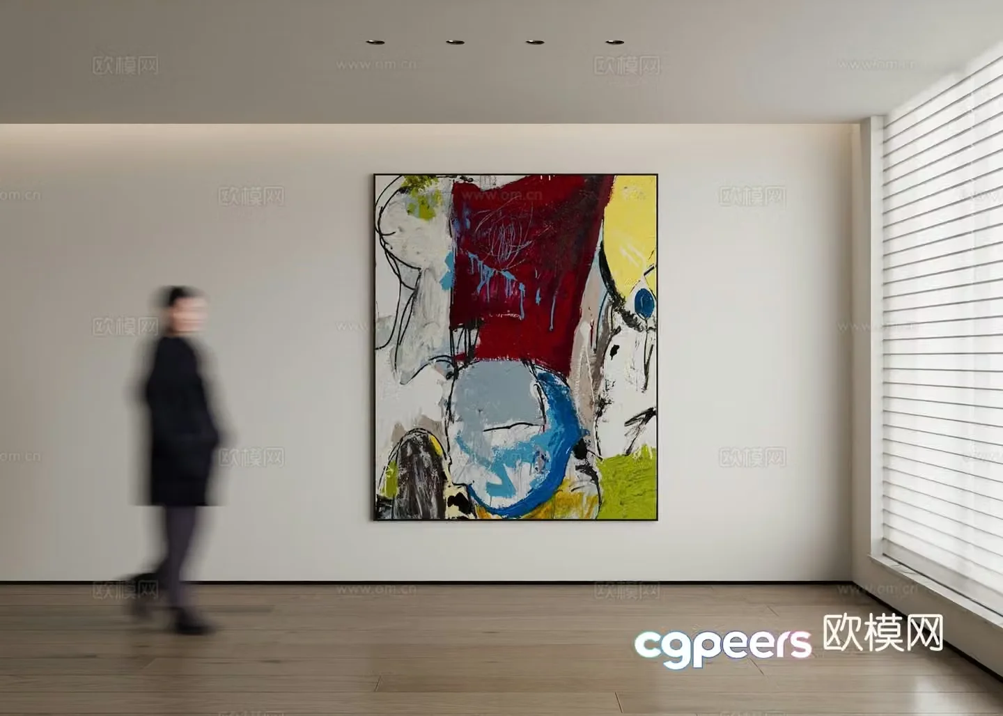 Modern decorative painting 3d model
