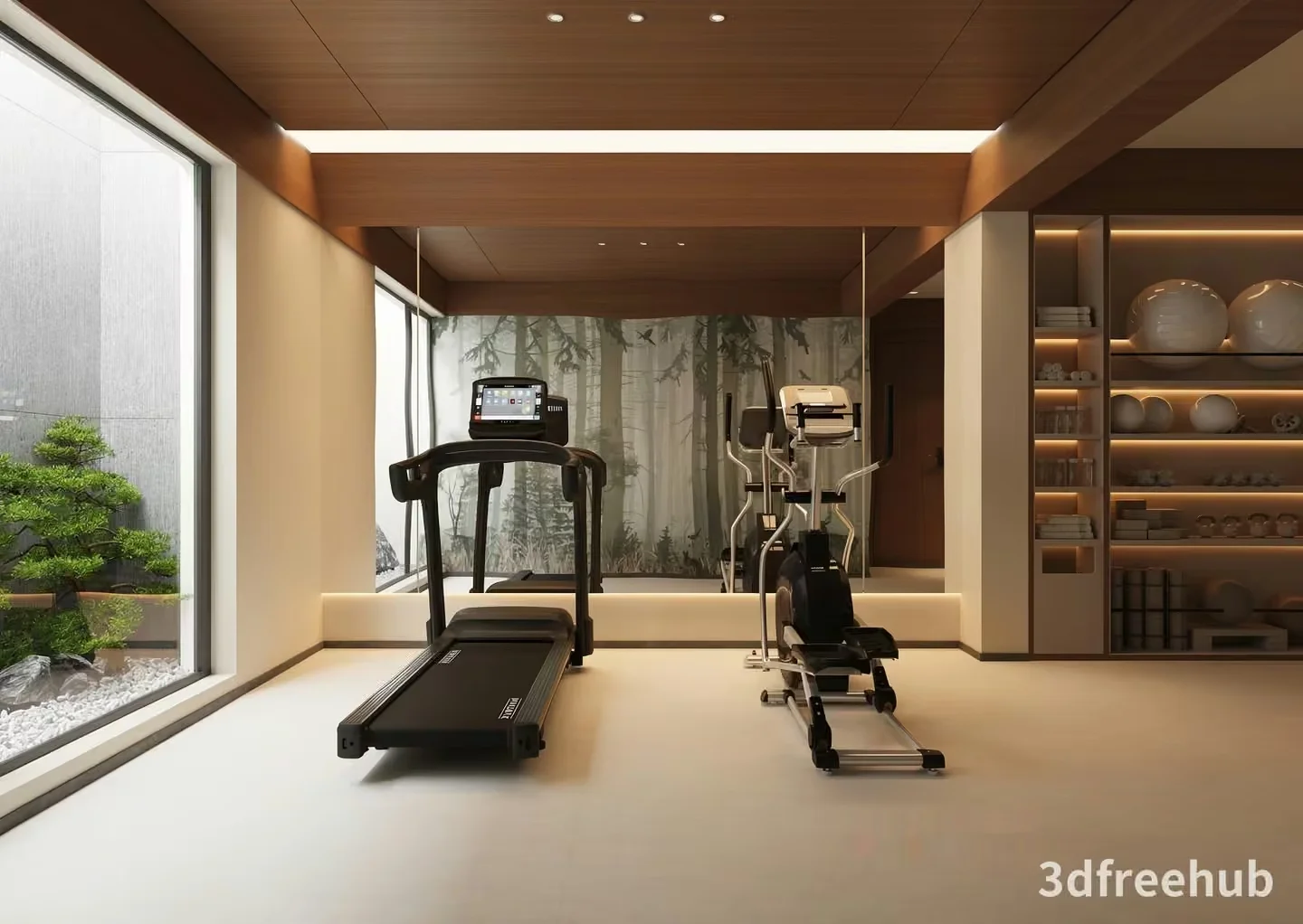 Modern Exercise Equipment 3D Model – 18890 – VRAY Render