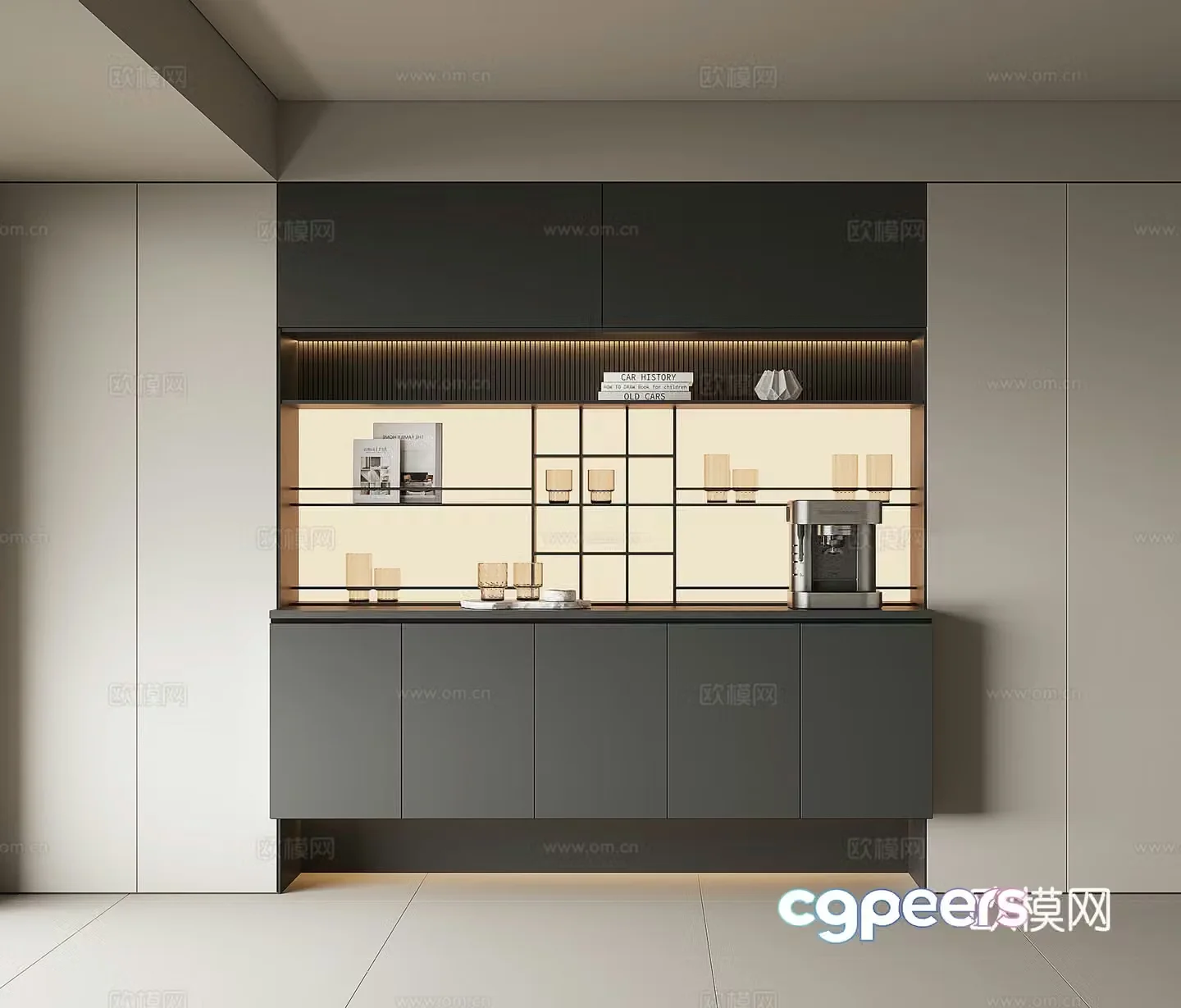 Modern sideboard 3D model
