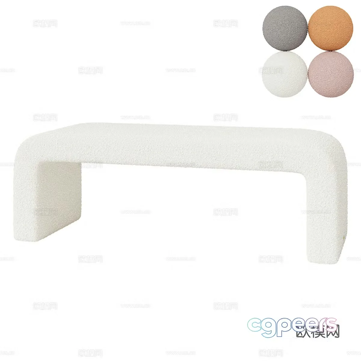 Modern simple sofa stool sofa stool simple sofa stool soft stool 3d model