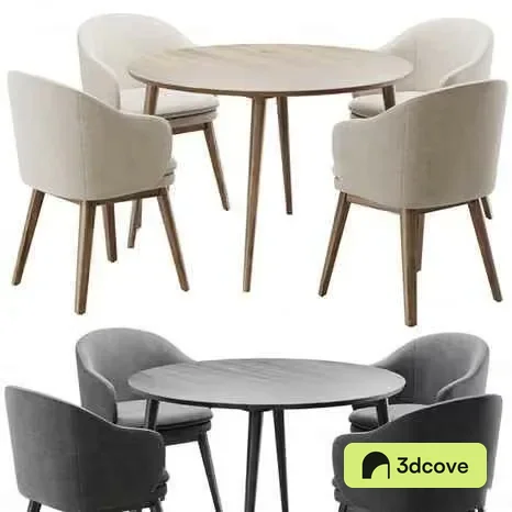 A Round Table With Two Chairs