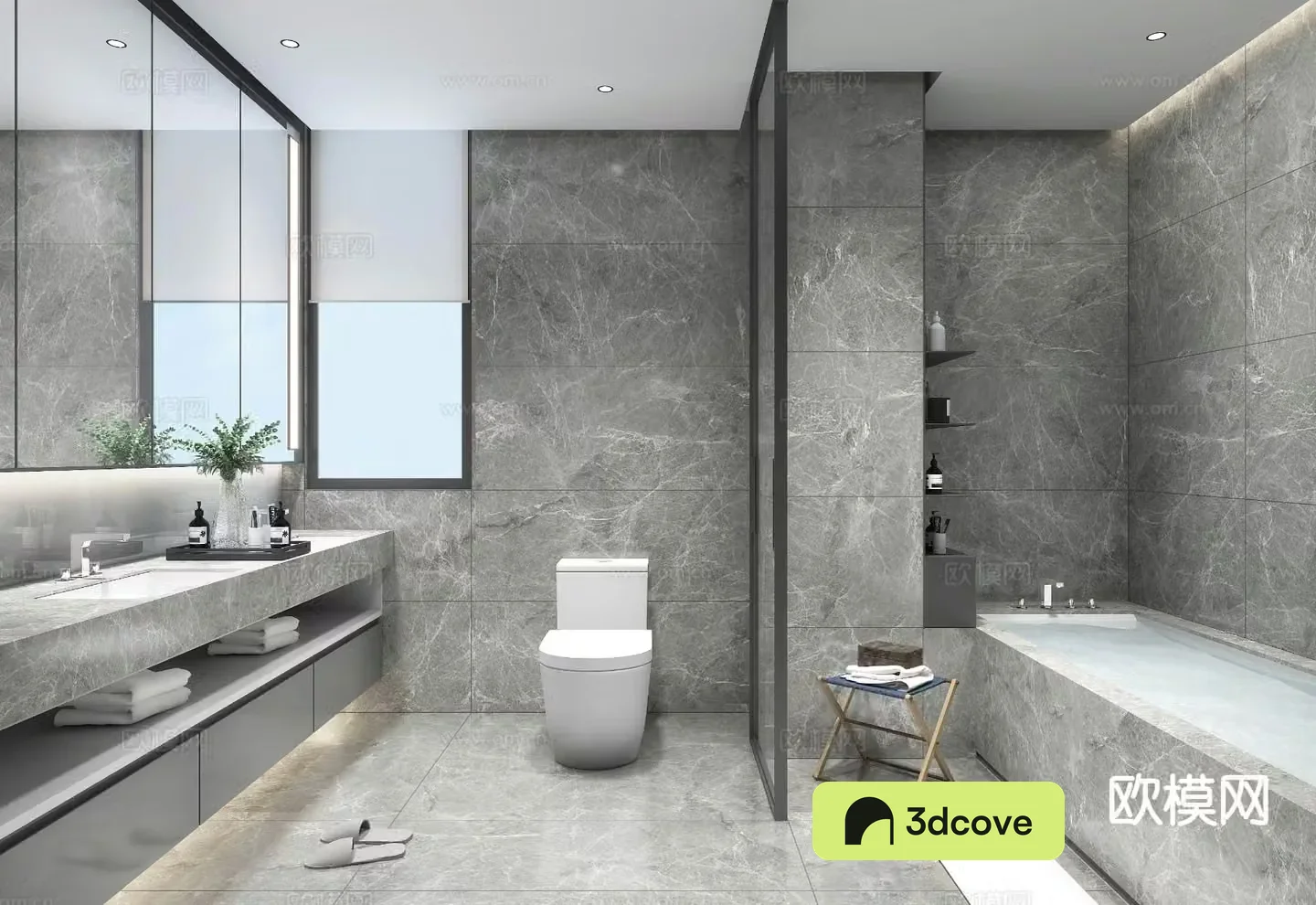 Modern bathroom toilet
