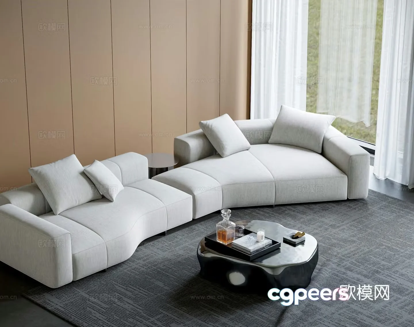 Modern modular sofa 3d model