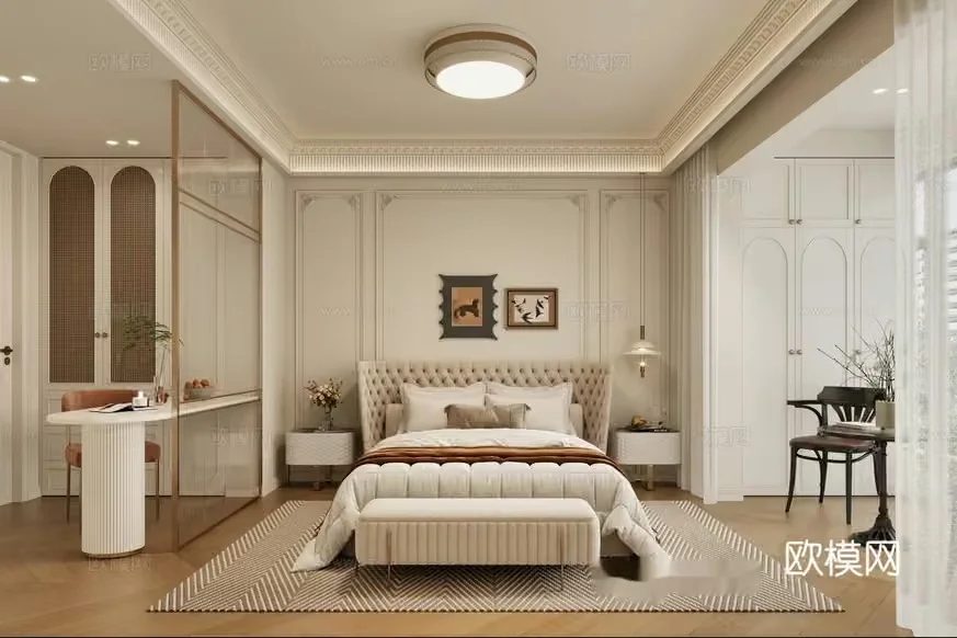 Cozy Bedroom 3D Model – 6361 – VRAY Render