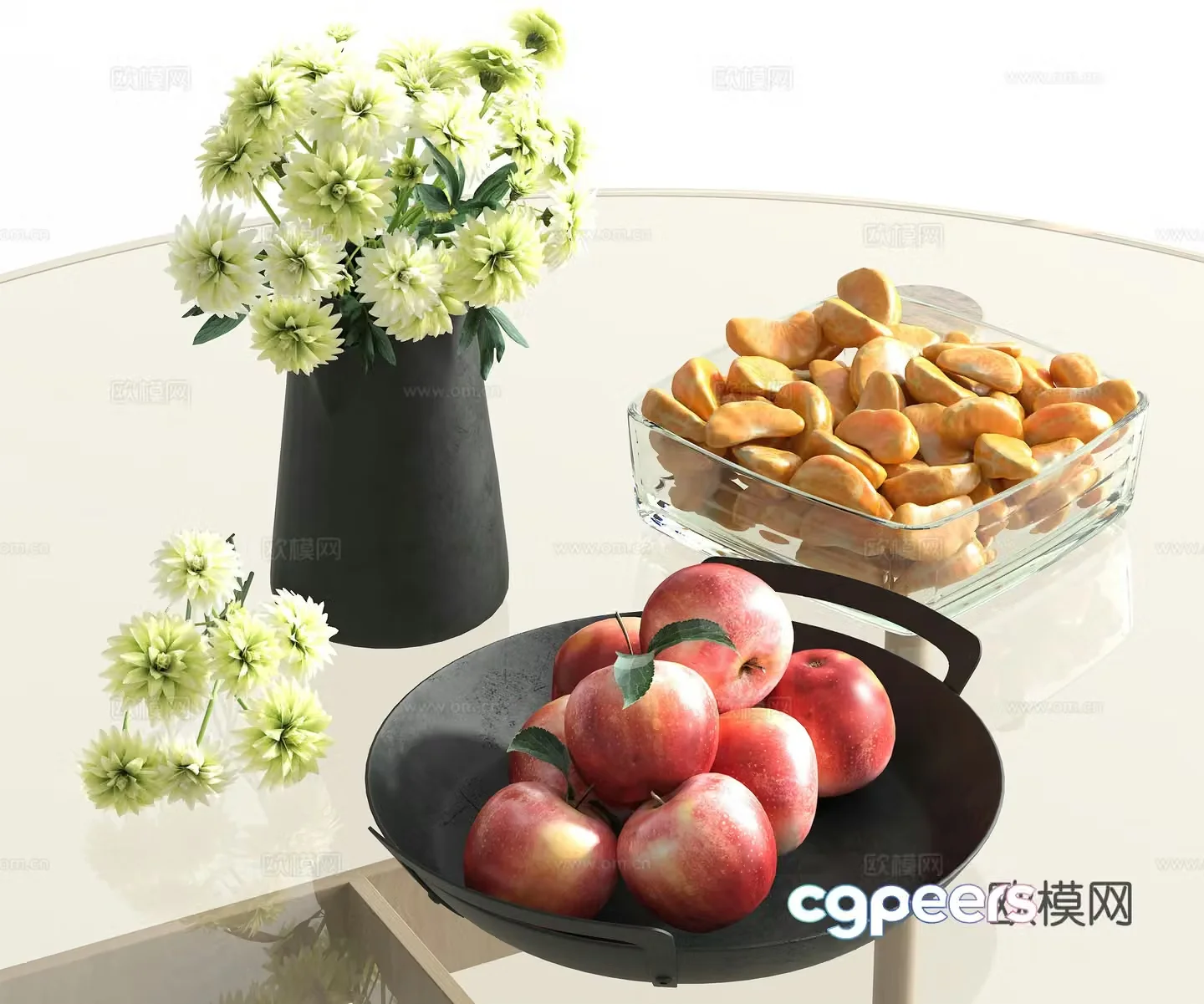 Modern Italian desktop ornaments Fruit and flower desktop ornaments Dining table ornaments Sideboard ornaments Orange 3D model