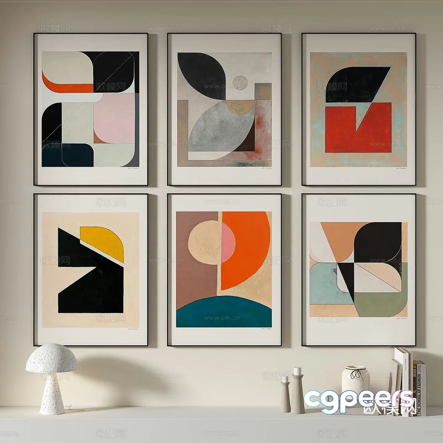 Decorative painting simple painting abstract painting hanging painting 3D model