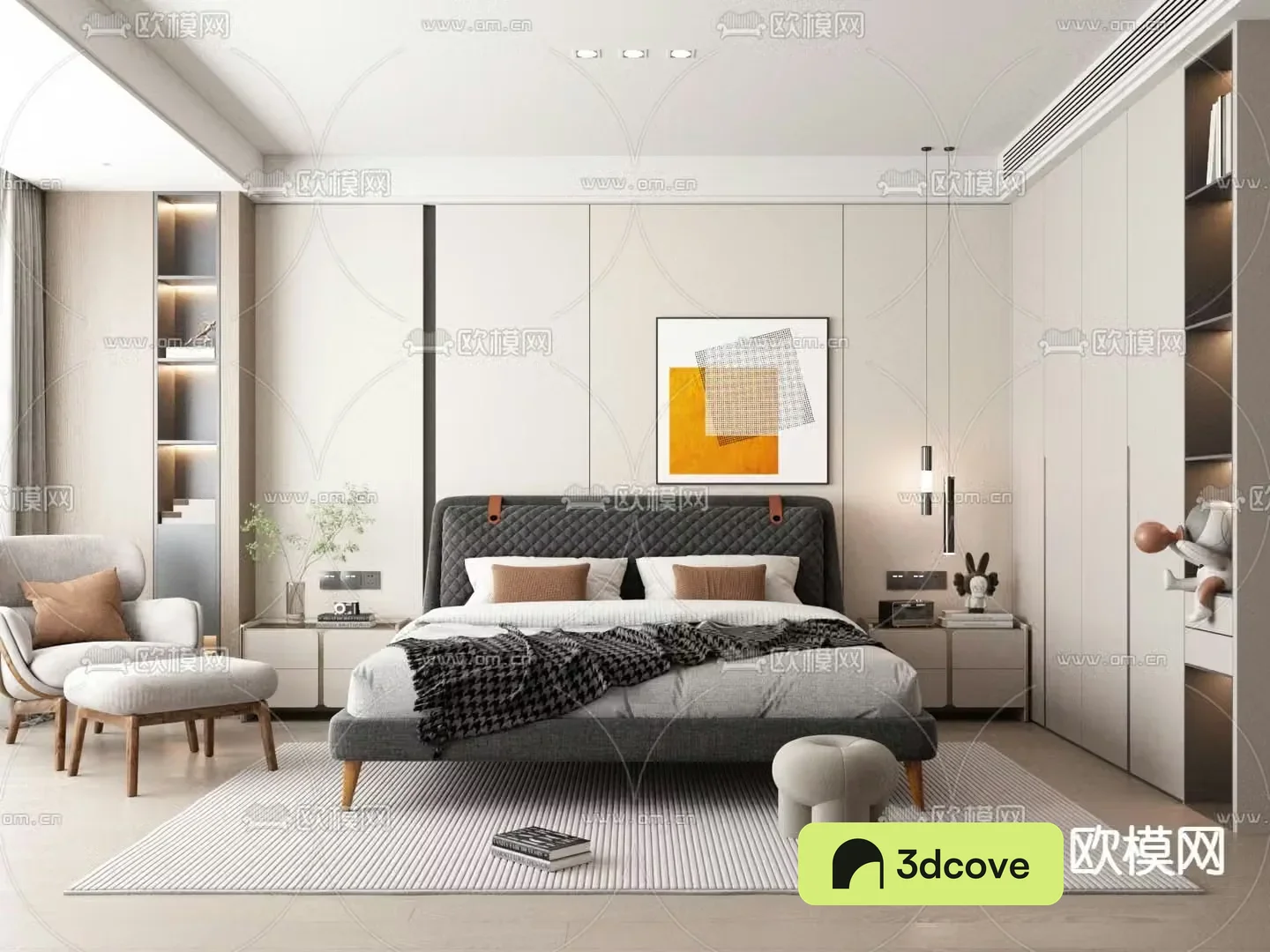 Modern bedroom master room
