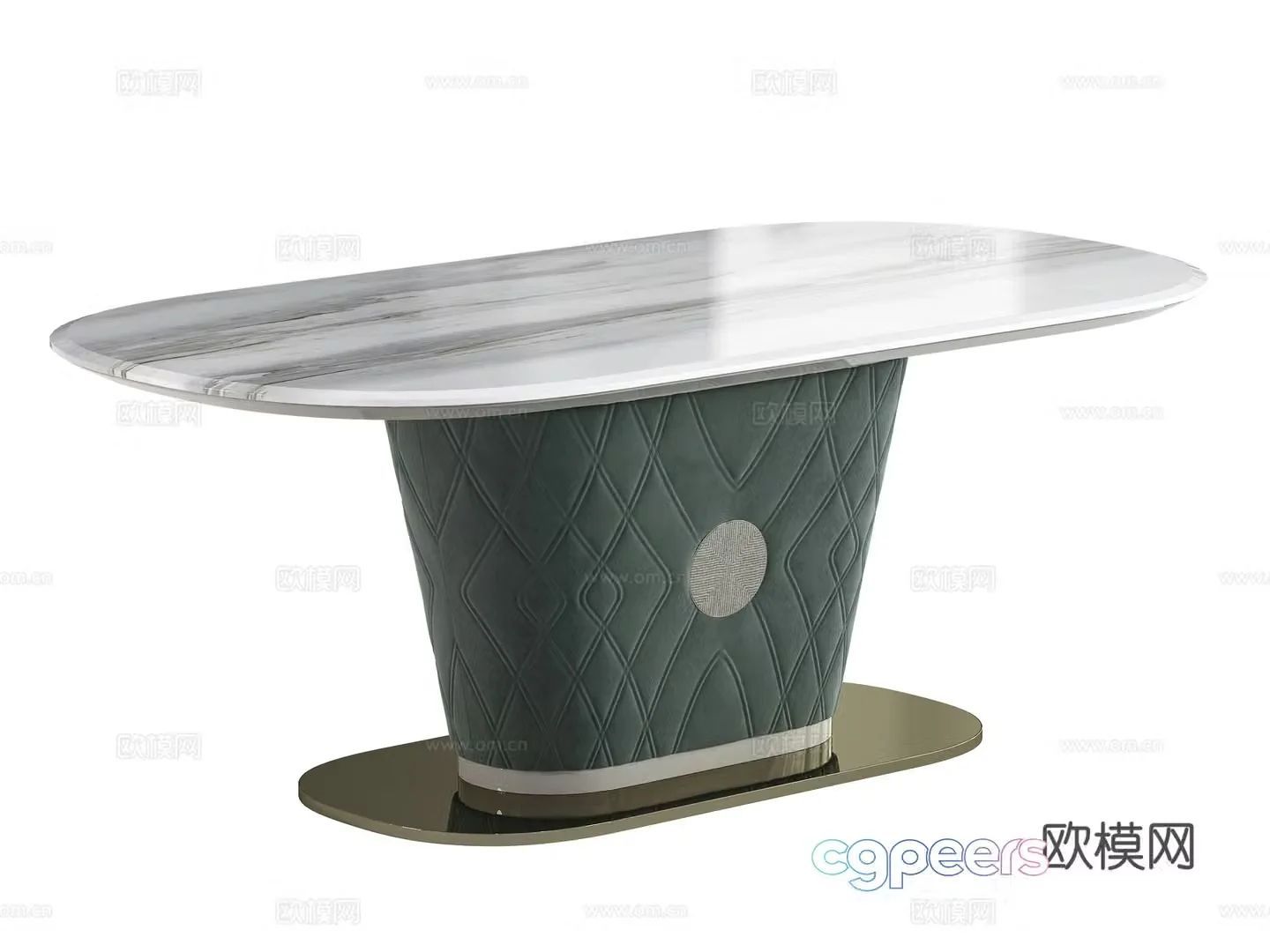 Light luxury dining table dining table 3D model