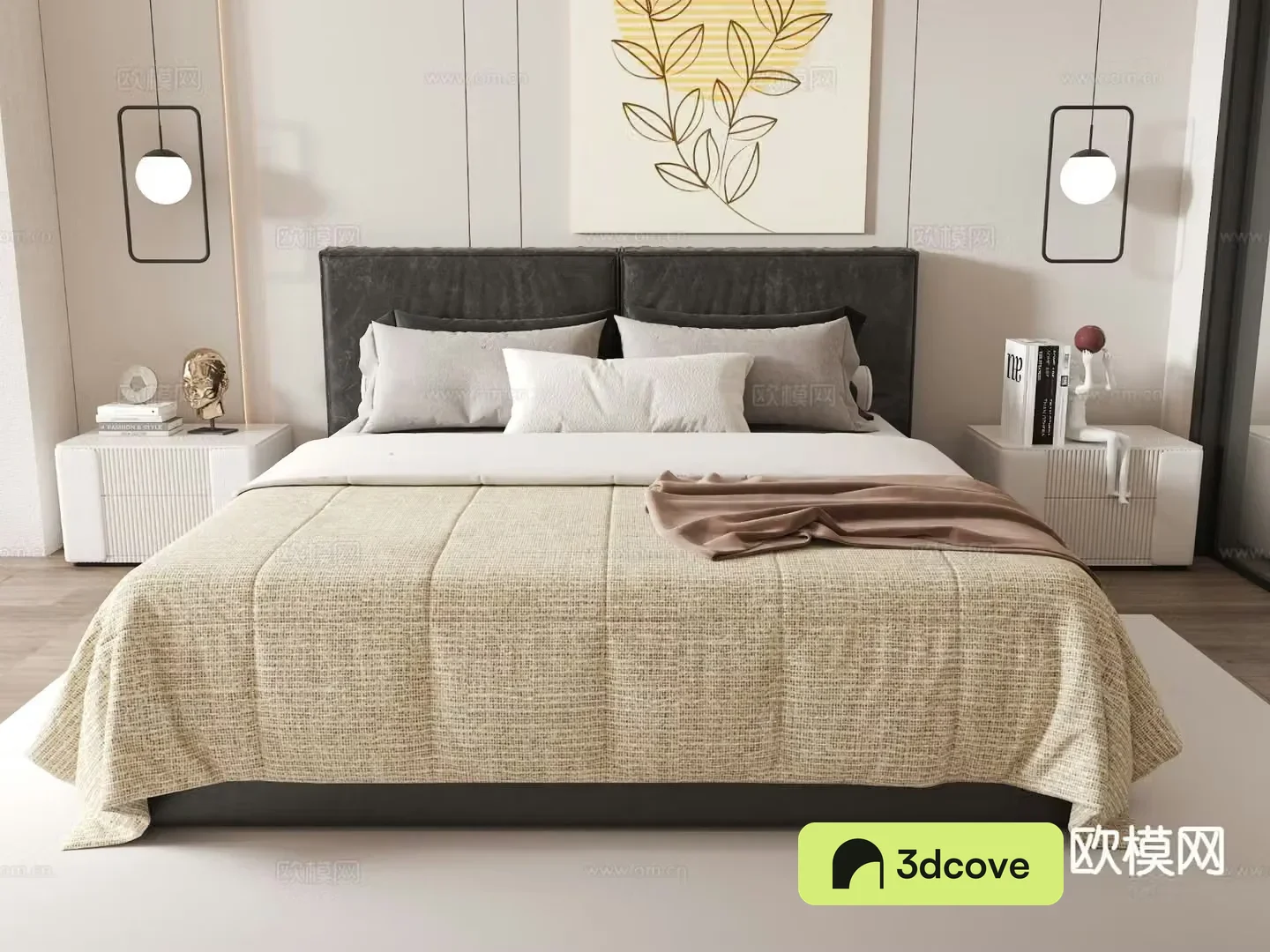 Modern double bed
