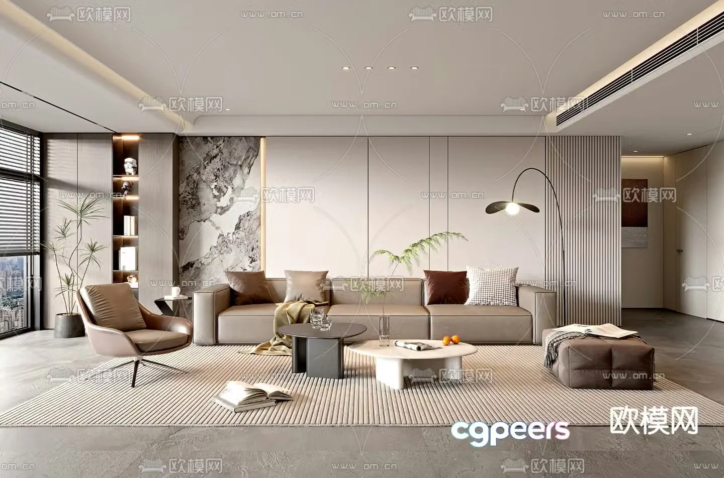 Modern living room 3d model