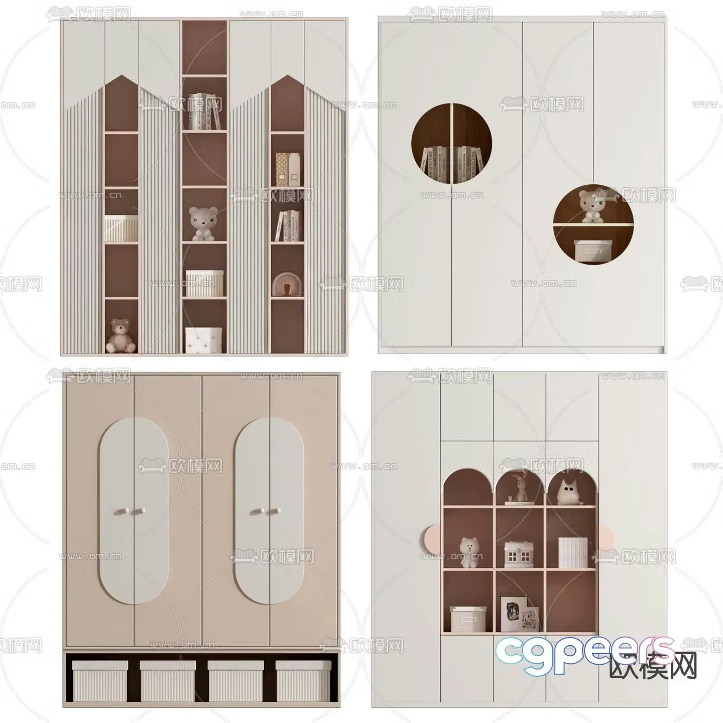 Children’s wardrobe toy cabinet 3d model