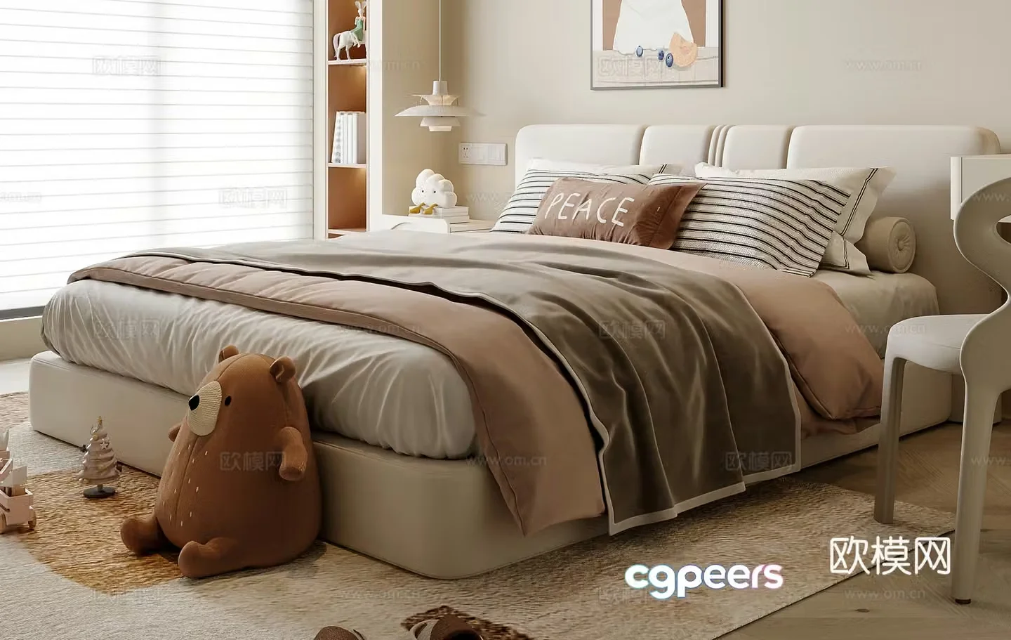 Modern children’s bed 3d model