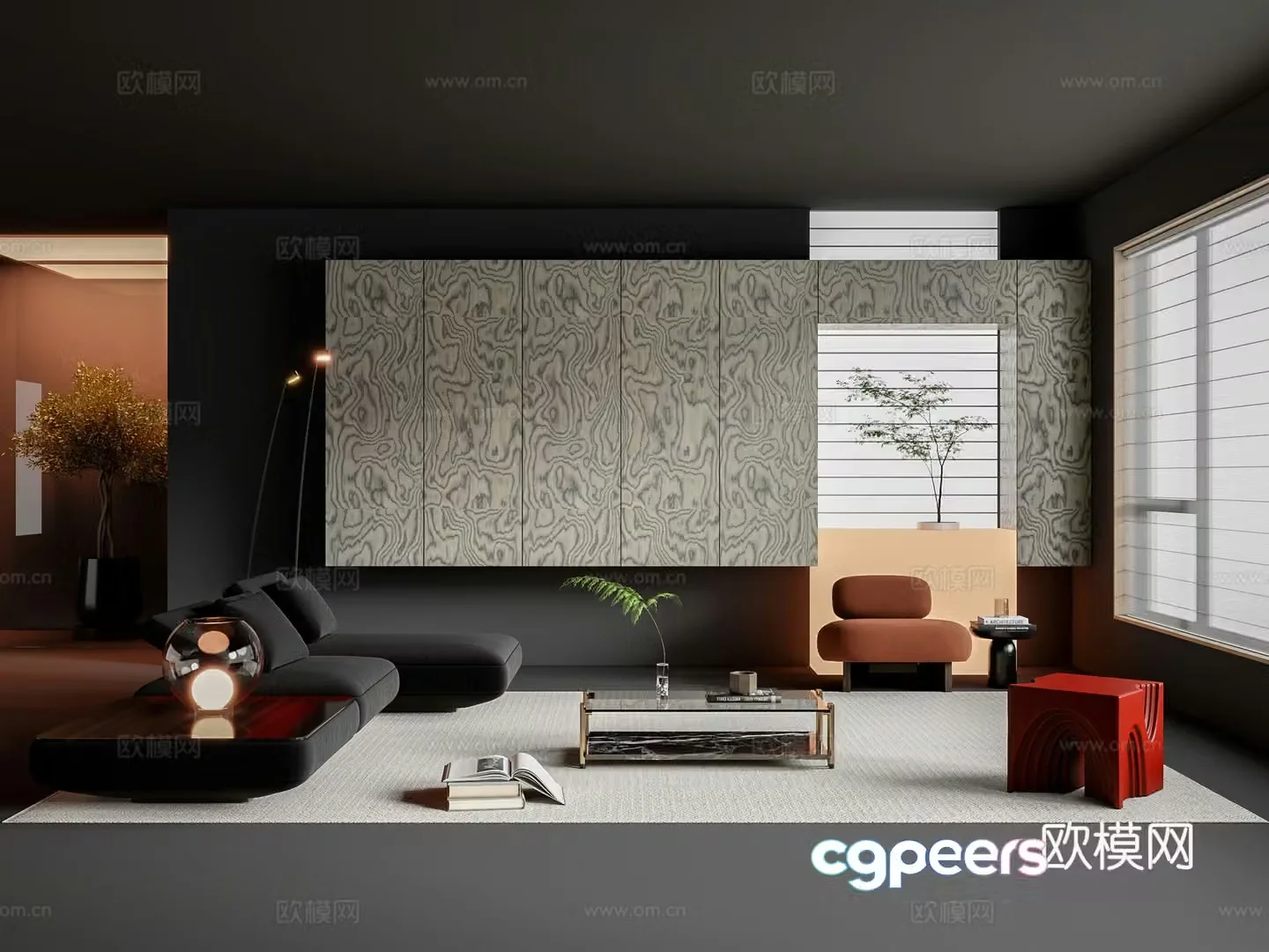 Modern living room 3d model