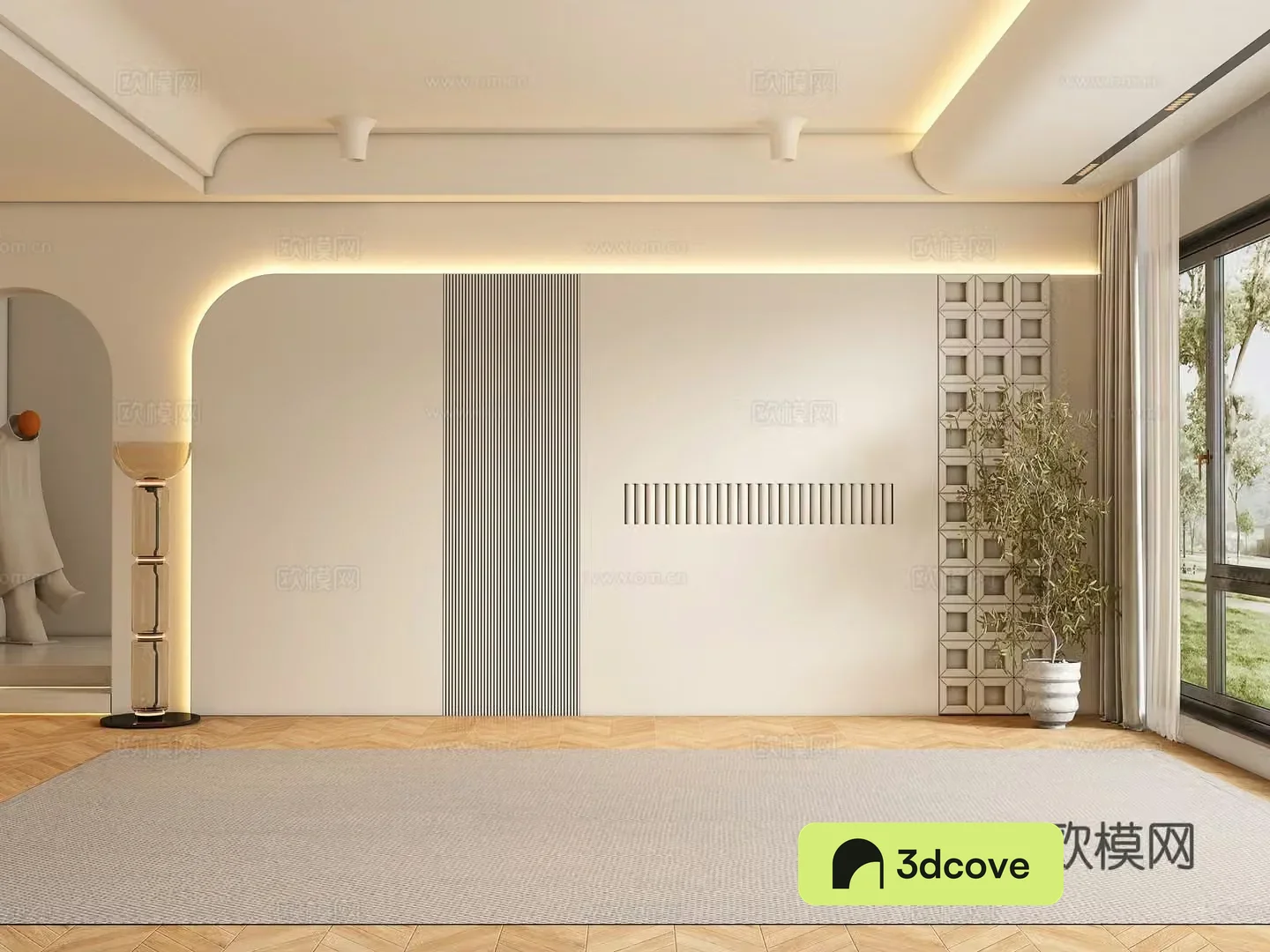 Cream style background wall