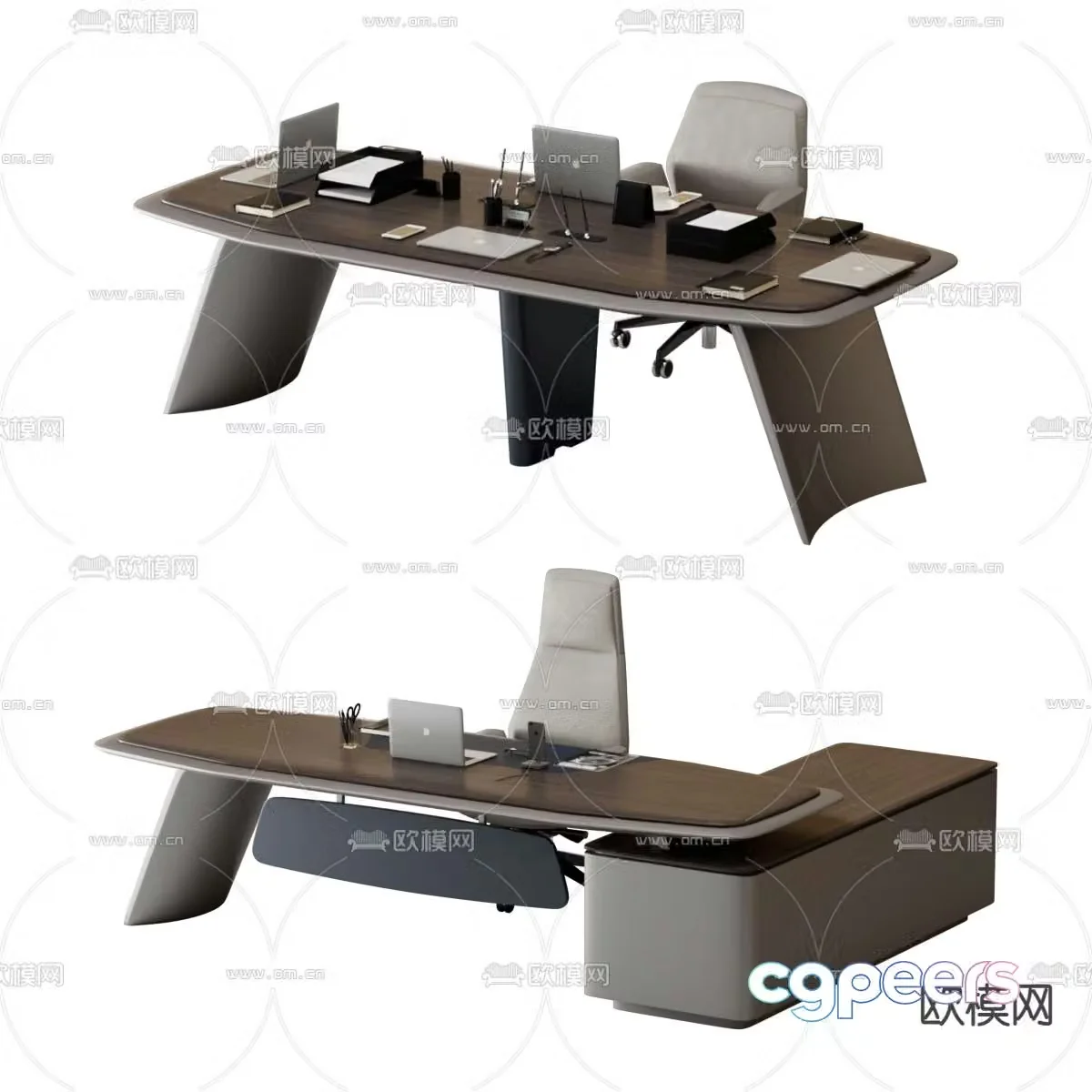 Office desk boss desk desk desk 3d model