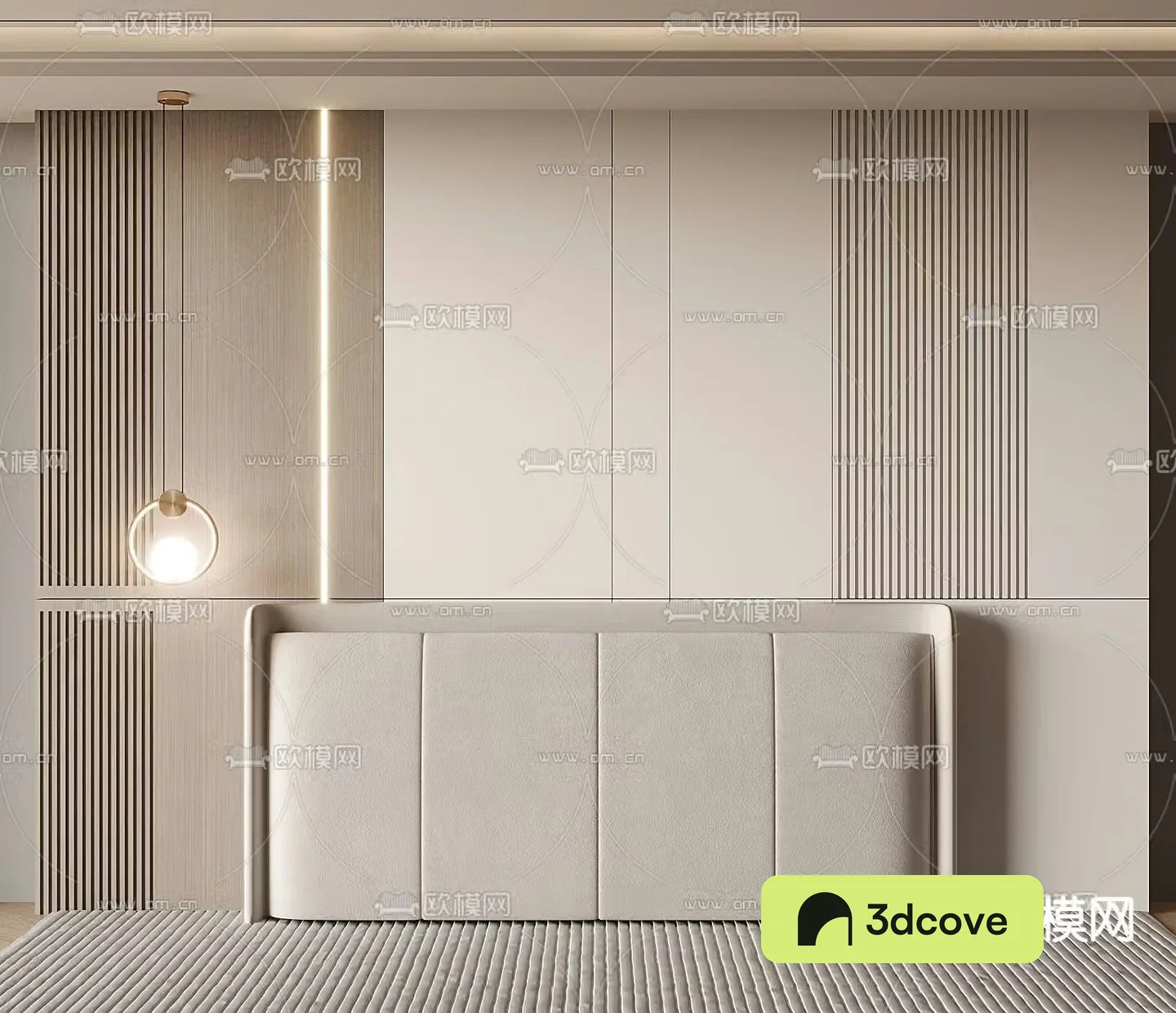 Modern background wall bedside background