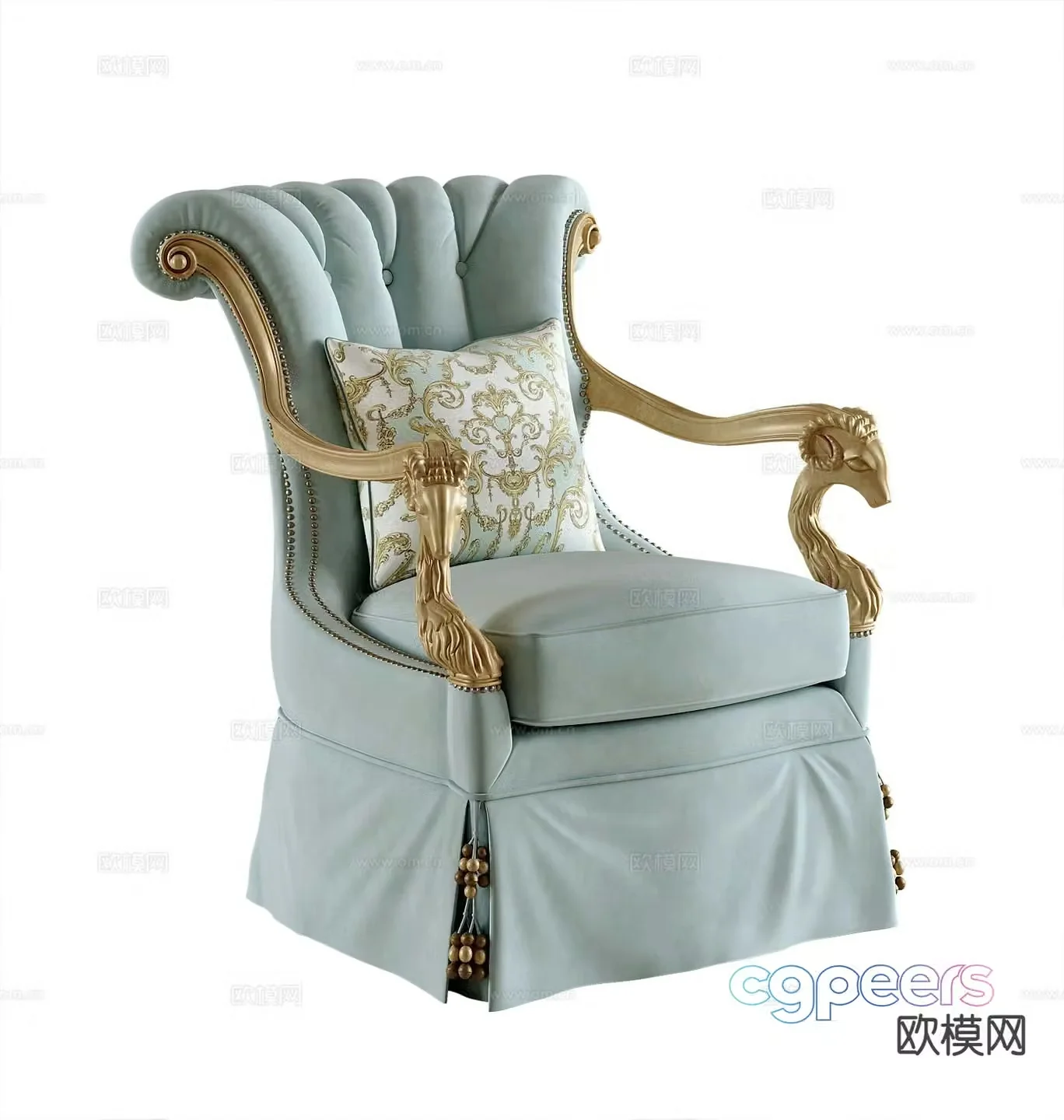 American leisure chair 3d model