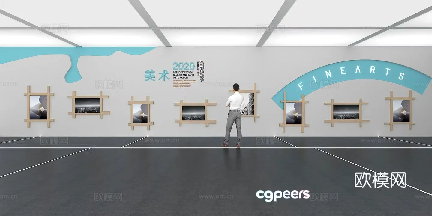 Cultural Wall Art Cultural Wall Display Wall Classroom Exhibition Hall Campus Culture 3D Model