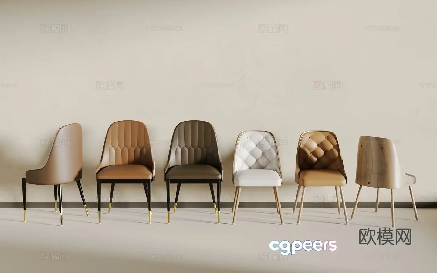 Light luxury chair 3d model